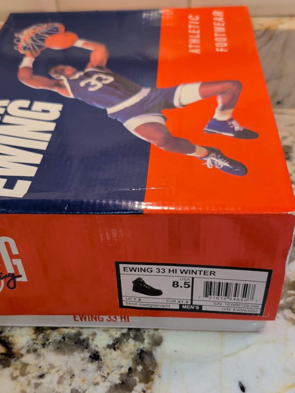 Rare Patrick Ewing 33 Hi Winter Mens Brown Basketball Sneakers Kicks Size 8.5 - Picture 11 of 11